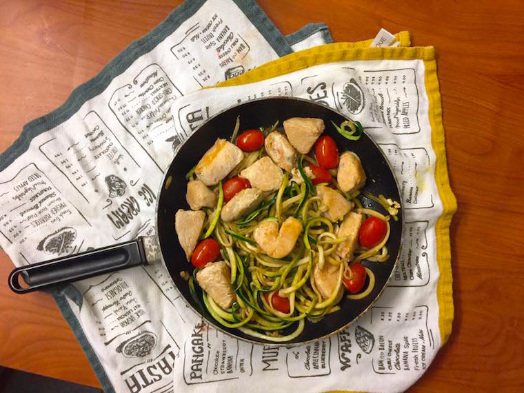 Gluten-Free Zoodle Bruschetta with Chicken